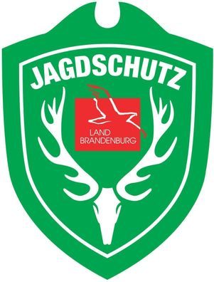 Waidmannsbruecke Erwachsene Jagdschutz Brandenburg Autoschild, Grün, One Size
