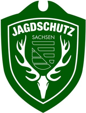 Waidmannsbruecke Erwachsene Jagdschutz Sachsen Autoschild, Grün, One Size