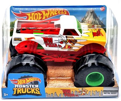 Hot Wheels Großes Auto / cars 1:24 Metal Body Monster Trucks HW Pizza co.