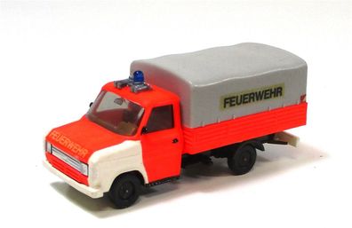Automodell H0 Herpa Ford Transit Pritsche Feuerwehr