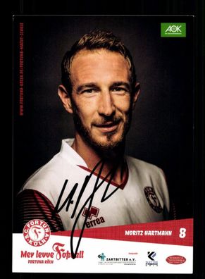 Moritz Hartmann Autogrammkarte Fortuna Köln 2018-19 Original Signiert