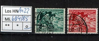 Los HN1422: Deutsches Reich Mi. 684/85, gest.