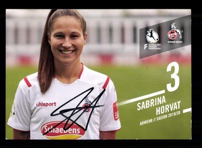 Sabrina Horvat Autogrammkarte 1 FC Köln 2019-20 Frauen Original Signiert