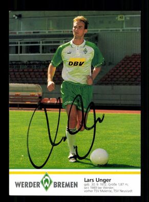 Lars Unger Autogrammkarte Werder Bremen 1995-96 Original Signiert