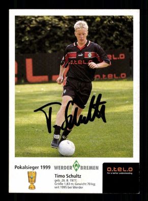Timo Schultz Autogrammkarte Werder Bremen 1999-00 Original Signiert