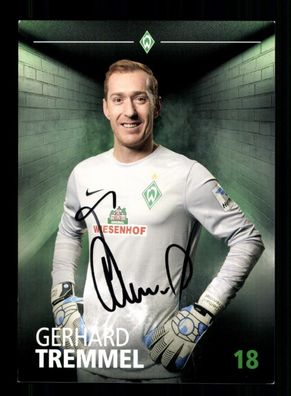 Gerhard Tremmel Autogrammkarte Werder Bremen 2015-16 Original Signiert