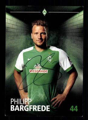 Philipp Bargfrede Autogrammkarte Werder Bremen 2015-16 Original Signiert