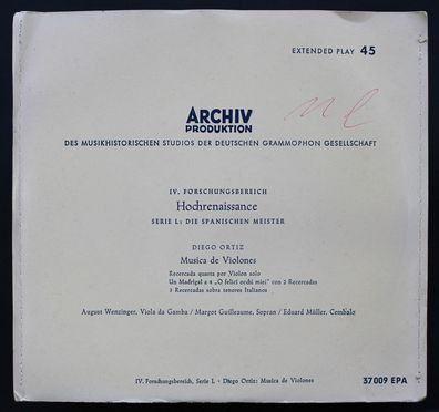 Deutsche Grammophon 37 009 - 3 Recercadas Sobra Tenores