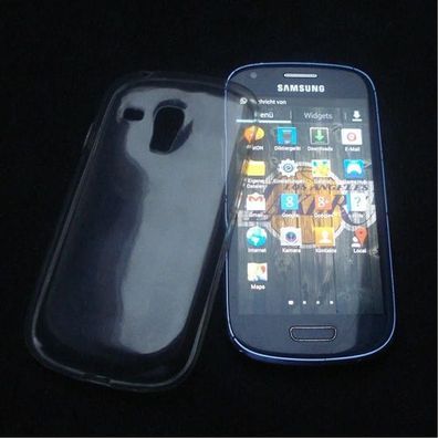 Silikon Handyhülle Schutz Hülle Samsung Galaxy S3 Mini Transparent Case Cover