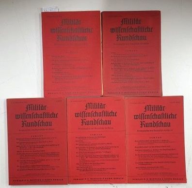 Militärwissensschaftliche Rundschau: 4. Jahrgang 1939. : Heft 1 bis 6 in 4 Heften und