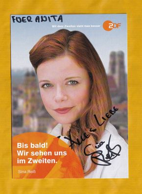 Sina Reiß - deutsche Schauspielerin u.a SOKO München) - persönlich signiert