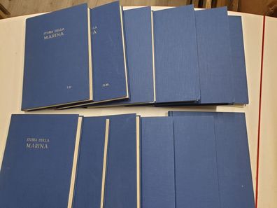 Storia della Marina. No.1-121, in 12 Bänden in marineblauem Leinen