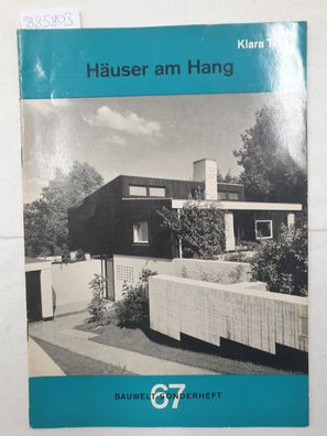 Häuser am Hang (= Bauwelt Sonderheft 67)