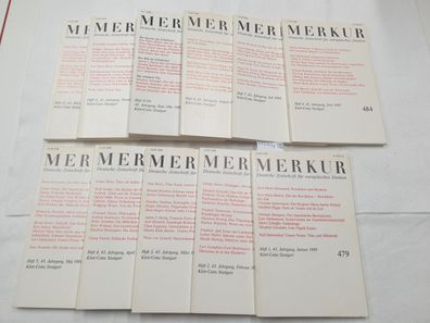 1989) Merkur : Deutsche Zeitschrift für europäisches Denken : Jhg. 1989 : Komplett :