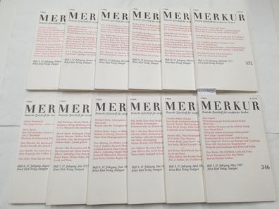 1977) Merkur : Deutsche Zeitschrift für europäisches Denken : Jhg. 1977 : Komplett :