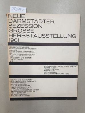 Neue Darmstädter Sezession. Grosse Herbstausstellung 1961.