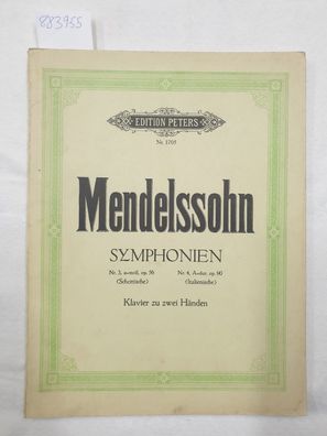 Mendelssohn Symphonien-Klavier zu zwei Händen: Nr.3 a- moll, op. 56 ( Schottische), N