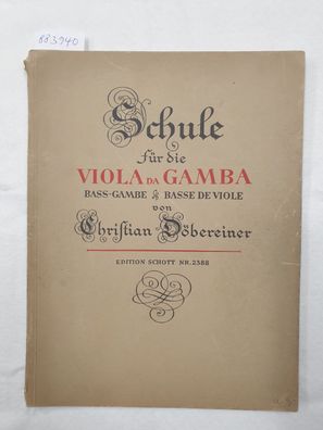 Schule für die Viola Da Gamba : Basse-Gambe : Basse De Viole :