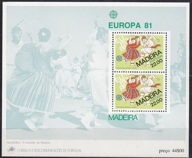 Portugal Madeira 1981 1000x Block Nr. 2 Mi-Euro: 5500 postfrisch MNH
