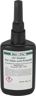 60,00 Euro pro 100g Ber-Fix UV-Kleber - Inhalt: 50 Gramm - Viskosität: mittelviskos