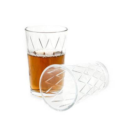 Almina 6er Set Teegläser Trinkglas Saftglas Wassergläser-Set aus Glas transparent