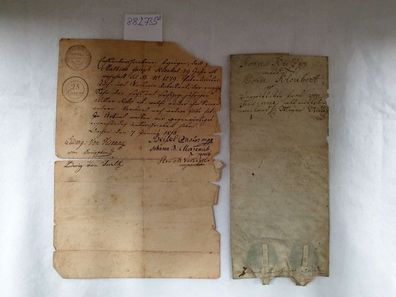 Historische Dokumente aus Aachen, Adelsgeschlecht von Fisenne, 1 x Gerichts-Urkunde,