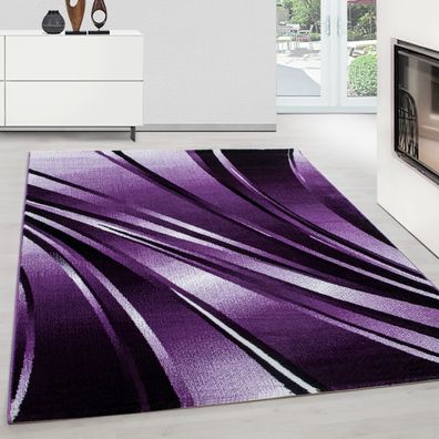 Teppich modern design teppich Rechteck Pflegeleicht Abstrakt Wellen Lila