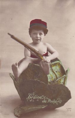Postkarte WWI Graine de Poilu (9514)