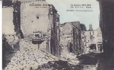 Postkarte WWI Reims - Faubourg Cérès
