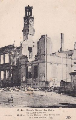 Postkarte WWI Dans la Meuse - La Mairie de Lahevcourt