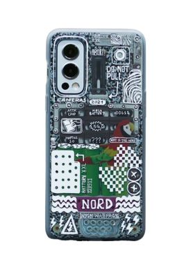 Original OnePlus Nord 2 5G Quantum Bumper Case 5431100250 Schutzhülle Doodle Chaos