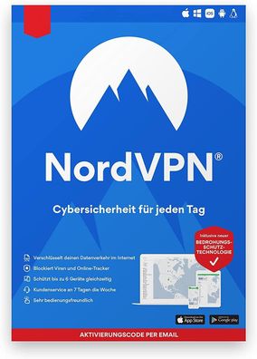 NordVPN Standard|6 Geräte|1 Jahr|kein ABO|Download|eMail|ESD