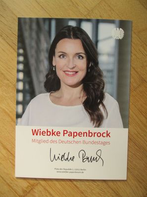 MdB SPD Politikerin Wiebke Papenbrock - handsigniertes Autogramm!!!