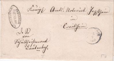Vorphilabrief aus dem Jahr ca. 1840 von Crailsheim nach Crailsheim