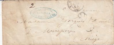 Frankreich Vorphilabrief aus dem Jahr ca. 1849 von Marseille nach ?