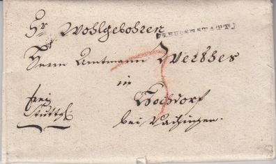 vollständiger Vorphilabrief aus dem Jahr 1830 von Freudenstadt nach Hochdorf