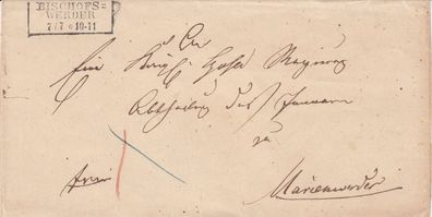 Vorphilabrief aus dem Jahr ca. 1820 von Bischofswerder nach Marienwerder