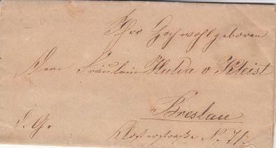 vollständiger Vorphilabrief aus dem Jahr ca. 1800 von Lendzin nach Breslau