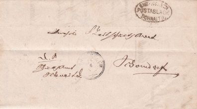 2x gelaufener Vorphilabrief aus dem Jahr 1871 von Endersbach nach Schorndorf