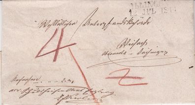 vollständiger Vorphilabrief aus dem Jahr 1844 von Illingen nach ???