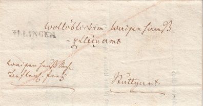 vollständiger Vorphilabrief Anmeldungs-Empfang-Schein aus dem Jahr 1827