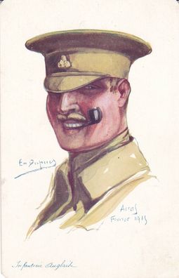Postkarte WWI Infanterie Anglaise