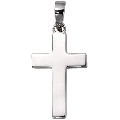Anhänger Kreuz 925 Sterling Silber rhodiniert Kreuzanhänger Silberkreuz