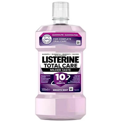 Listerine Total Care milder Taste Smooth Mint Mundwasser 500 ml