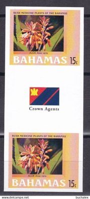 Bahamas 2005 Medicinal Bush Plants 15c ungezähntes Zwischenstegpaar MNH