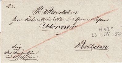 Vorphilabrief aus dem Jahr 1828 von Hall nach Wertsheim