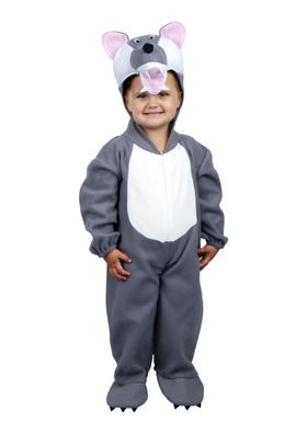 niedliches Kostüm Wolf 2- 4 Jahre Kleinkind Jungen Mädchen Halloween (Gr. 92 - 104)