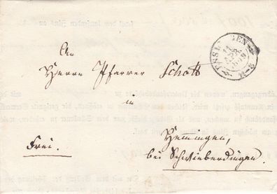vollständiger Vorphilabrief Schuldnerbrief aus dem Jahr 1849 von Esslingen