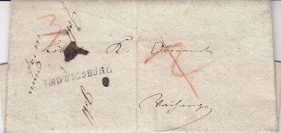 vollständiger Vorphilabrief aus dem Jahr 1814 von Ludwigsburg nach ?