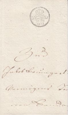 Vorphilabrief aus dem Jahr 1811 von Bonzdorf